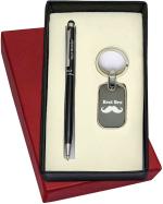 UJJi 2in1 Bst Bro Engraved Black Slim Design Pen and Keyring
