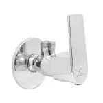 CUROVIT Aria Smart Angle Valve/Angle Cock with Wall Flange, Chrome Finish Quarter Turn Angle Wall for Kitichen/Bathroom Fittings.