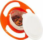 TENEZA No Spill Gyro Bowl for Baby and Kids/ 360 Degree Rotation Spill Proof Food Bowl - Random Color