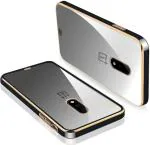 Aviaaz OnePlus 7, OnePlus 6T Hybrid Chrome Black Silicon Back Cover