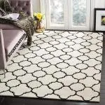 Rugspiration The Polygon Design Collection Off White, White Wool Hand Tufted Carpet For Living Room-Bedroom And Hall, 9 X 12 Ft