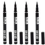 SWIPA Long Lasting 36hr Liquid Eye Liner Pen 3.5 g (Pack of 4),Black
