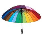 Pamidhar Stylish Colorful Rainbow Umbrella for Kids Woman and Men 16 Ribs Rainbow Umbrella | Umbrella for Rain, Windproof Umberalla Large Auto Open And Manual Close Anti-UV