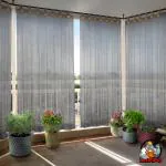 HIPPO - HDPE 85% Sun Blockage Outdoor Balcony Curtain Complete UV Protection Excellent Light Filtering Heat Protection Curtains With Loops Grey Color