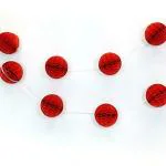 My Party Suppliers Red Honeycomb Ball Garland for Party Decoration, 3 inch