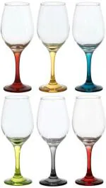 ROXX (Pack of 6) RX-3370 Glass Wine Glass (240 ml, Glass, Clear)