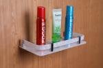 Flaner 12X6 Inch Wall Shelf / Bathroom Shelf / Kitchen Shelf / Bathroom Stand Acrylic Wall Shelf (No. Of Shelves - 1, White)