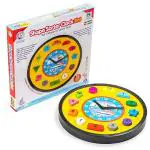 TOYDEPO Shape Sorter Clock 2in1 Educational Clock Learning Toy Along with Shapes, Numbers & Colors Teaching Time Montessori Toys for Toddlers & Kids 3+ Years (Assorted Colours)