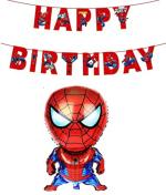 Grand Shop Multicolor Aluminium Large Spider Man Foil Balloon, Birthday Banner