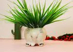 Leafy Tales Elephant Shape Ceramic Pot,Large Size, 1 Pc
