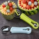 DG PRIME COLLECTION Kitchen Accessories and Gadgets 3 in 1 Watermelon Slicer Cutter Fruit Platter Carving Knife Melon Spoon for Kitchen Convenience