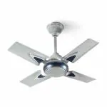 Longway Starlite-1 P1 600 mm/24 inch Ultra High Speed 4 Blade Anti-Dust Decorative Star Rated Ceiling Fan (Silver Blue, Pack of 1)