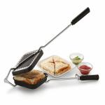 THW Nonstick Grilled Sandwich Bread Toaster for Gas Burner Stove (Black)