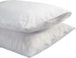 HONEYFEEL White 510 TC Cotton Solid Pillow Protectors, 37 x 21 cm (Pack Of 2)