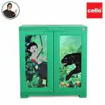 Faab Cello Novelty Mowgli Green Compact 2 feet high Kids Plastic cupboard