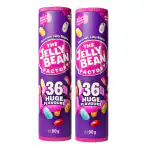 The Jelly Bean Factory 36 Mix Gelatine Free Free Jelly Bean Candy, 100% Veg Imported - 90g Tube (Pack of 2)