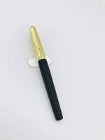 Gold Leaf 8051 Fountain Pen With Golden Designer Cap Black Cement