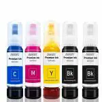 Printify Refill Ink for Epson 001 003 Compatible for Use in Epson Ink Bottle L3110, L3150, L5190, L1110, L4150, L6170, L4160, L6190, L6160 (Set + Black)
