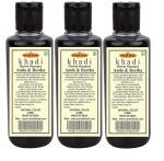 Khadi Herbal Amla & Reetha Shampoo, Herbal Shampoo, Khadi Shampoo, Anti-Dandruff Shampoo for helathy Scalp, for Men and Women 630ml (Pack of 3)