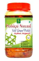 Pothigai Natural Veld Grape Pickle 250 g Pure Home Made Pickle / Made with Wooden Cold Pressed Gingelly Oil / No Preservatives/ 100% Natural (Pack of 1)