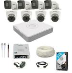 HIKVISION HIKVISION 8 Channel DVR with 5 MP 4 Bullet 4 Dome Cameras with 25 m EXIR Built-in Mic Bullet Camera and 2 TB HDD Plus 90 m Cable Roll Neotech