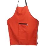 ETS Handpro Cotton Kitchen Apron With Neck Strap And Ties With Centre Pocket with Strong and durable Cotton (Orange Apron pack of 1)