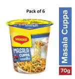 MAGGI Instant Cuppa Noodles, Masala - 70.5 grams (Pack of 6) + Multi Utility Storage box