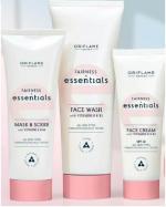 SMART BEAUTY Oriflame Sweden Essential Fairness Facewash - Face Cream - Face Mask and Scrub with Vitamin E & B3 (Combo Set) (3 Items in the set)