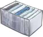 DealGuru 7 Grid Folding Clothes Organizer - Wardrobe and Closet Storage Box, Fabric Divider for Drawer and Shelf Organization ( PACK OF 1 )