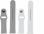 Black Lovies White, Grey Silicon Smart Watch Strap For Noice Color Fit Ultra (Pack Of 2)