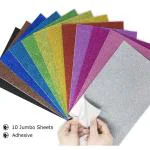 StealODeal Multicolor Self Adhesive Foam Sheets A4 Size With Zig-Zag Scissor