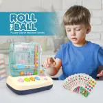 KIWI KOOL_Roll The Ball Early Learning & Educational Toy for Kids with 12 Puzzle Cards & 12 Balls | Sensory Toy | Gift for Boys & Girls (Rolling Ball Game)