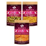 SoftArt Dry Fruits Combo Of Royal Green Kishmish,Gold Kishmish,Turkish Apricot - (Pack of 3, 100 g Each)