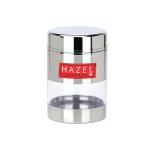 HAZEL Stainless Steel Mukhwas Container | See Through Small Container for Kitchen Storage Set | Transparent Airtight Jar For Modular Kitchen, 170 ML