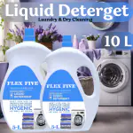 FLEXFIVE Tide Detergent Liquid 10 Liter Blue | Front Load & Top Load | Natural, Plant Based, Eco-Friendly, Herbal, Non-Toxic