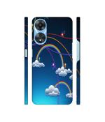 Casotec Rainbow Design 3D Printed Hard Back Case Cover for Oppo A78 5G