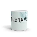 Rish Shubhangi Name Theme Printed Light Blue Ceramic Coffee Mug, 350 Ml