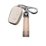 SLC-e TPU Leather Car Key Cover Compatible with Renault Kwid Triber Kiger Redigo Remote Key (with Key Chain) (PACK OF 1)