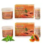 NutriGlow Papaya Fruit Bleach Cream For Blemish Free Fairer Complexion, All Skin types 43gm Each (Pack of 2)
