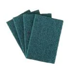 STEEL KING Premium Green Scouring Pad for Kitchen Utensils and Other Use | Kitchen and Home Cleaning Sponges | Pack of 10 | 21*13*12 cm