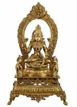 Kalakrithi Classic Brass Bronze Lakshmi with prabhavali (Arch) 55.88 X 31.75 cm