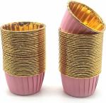 Jubilant 50 Pcs Cupcake Liners Aluminum Foil Paper Muffin Liners Disposable Little Baking Cups