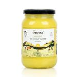 SHREYA S ORGANIC A2 Gir Desi Cow Ghee Natural and Healthy Farm Made Grass Fed Cow Vedic Bilona Ghee (500 Ml, Glass Jar)