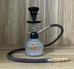 Appraise Home Impex Mini Round Base Red Hookah Pot with Golden Stem (Height 12 Inches)