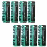OCTAVIA BEAUTY Jet Black Eye Kajal for Women Smudge-Proof & Long Lasting | Sea Green Packet | Black Kajal | Pack of 8