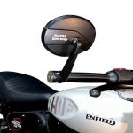 BIGBIRD Design Bar End Rear View Mirror Compatiable For RE Bikes Meteor Hunter 350 Interceptor 650 Reborn Classic 350 Super Meteor 650 Black Aluminium Heavy