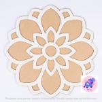 KidsZeeNie Rangoli Mat with Wooden Base, Just Fill It Up Reusable Flower Design DIY Rangoli Stencil Inland Rangoli Stencils Border for Floor Home Diwali Decoration