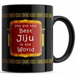 SQUARE DESIGNS Ceramic Best Jiju Printed Coffee Mug - 1 Piece, Black, 330 ml- Gift for Man, Birthday Anniversary Gift for Brother in Law, Marriage Gift for Jija Ji