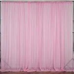 SpecialYou.in Tulle Pink Net Curtain Cloth Backdrop Combo For Birthdays (Pack of 2)