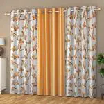 Mahi Textiles Premium Curtains Door||5feet||Pack of 3 Curtains.